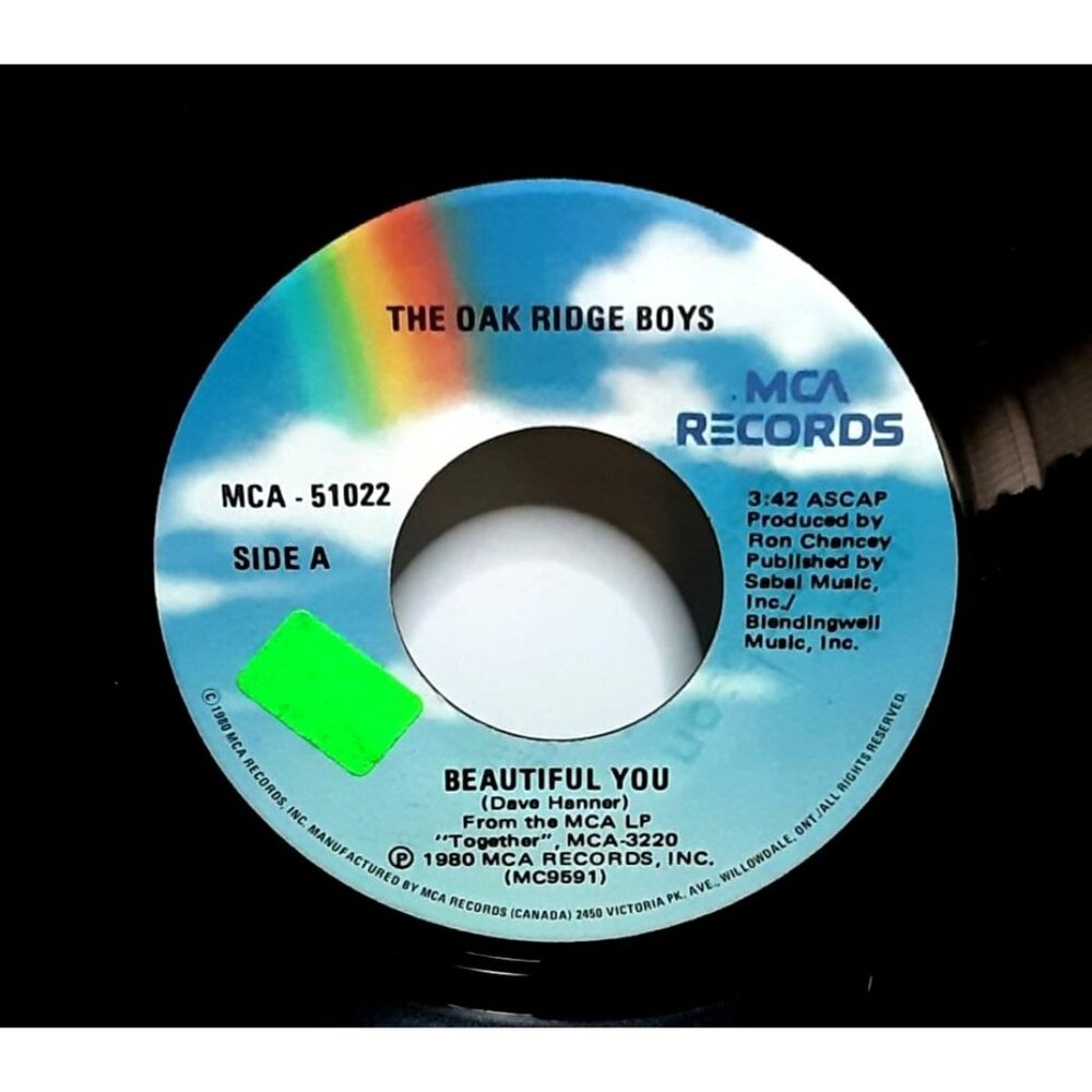 Oak Ridge Boys Beautiful You Ready To Take My Chances Vinyl 45 Record MCA